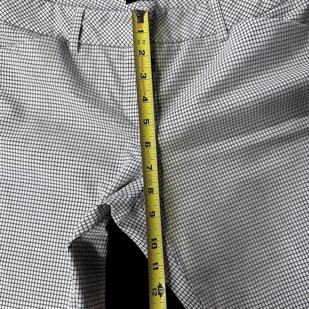 Express Editor Womens Pants Black White Checkered Plaid Business Casual 8 Reg - Picture 8 of 9